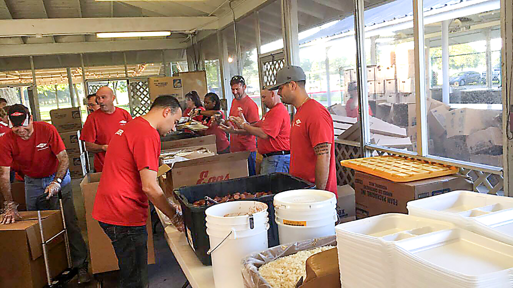 After the August flooding, Dow fed 5,000 people from its Dow Louisiana Operations site. Workers from the St. Charles Operations site came and cooked for their colleagues at the site near Plaquemine, saying they were “returning a favor” from when Plaquemine employees cooked for the St. Charles Operations team after Hurricane Katrina.