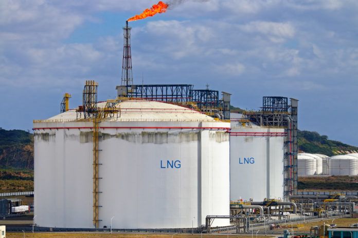 LNG storage tanks